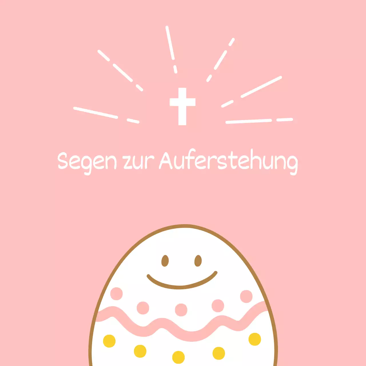 Rosa niedliche Ostern Kirche Kreis Aufkleber