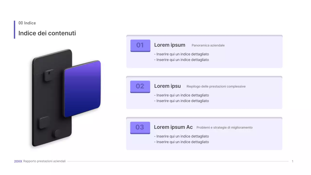Kit di presentazione aziendale viola, concetto di interfaccia utente tridimensionale