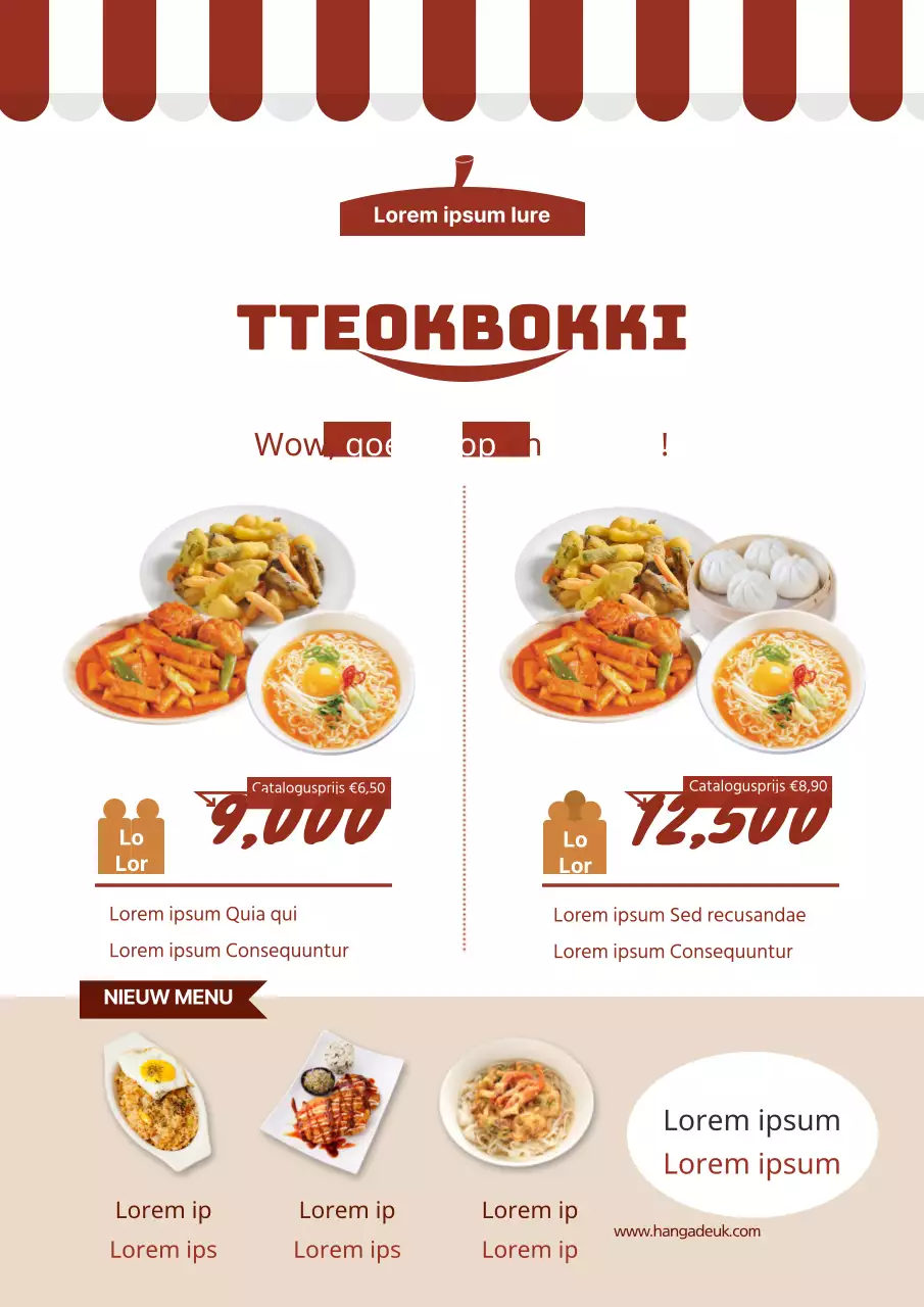 Een stijlvol concept Italiaans pasta-menubord met blauwe en gele pastafoto's