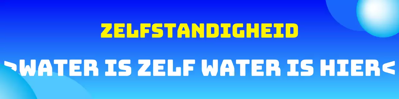 Blauw wit geel water is een geleidende bijlage met zelfzeggende en cirkelvormige vormen