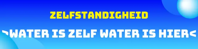 Blauw wit geel water is een geleidende bijlage met zelfzeggende en cirkelvormige vormen