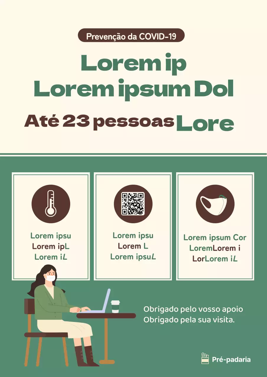 Sinal de loja ilustrado verde