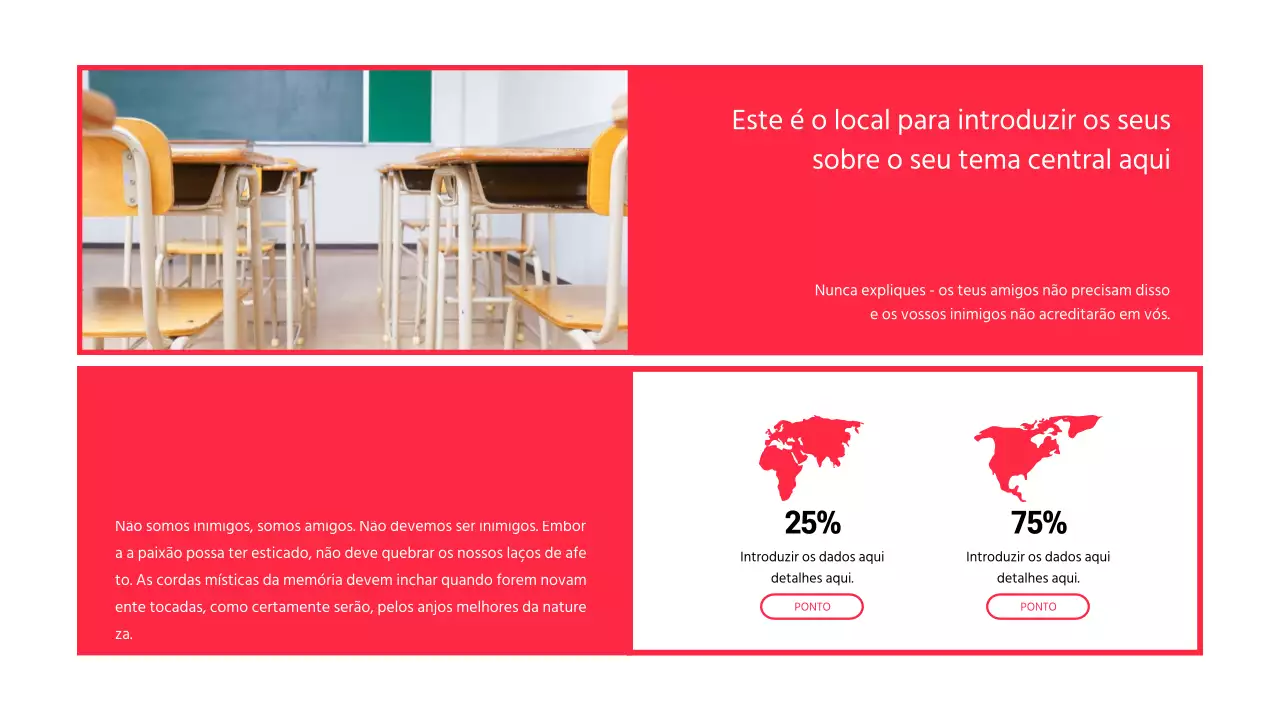 Mapa concetual simples a vermelho