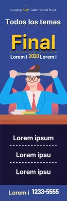 Ilustración azul lindo anuncio de la escuela