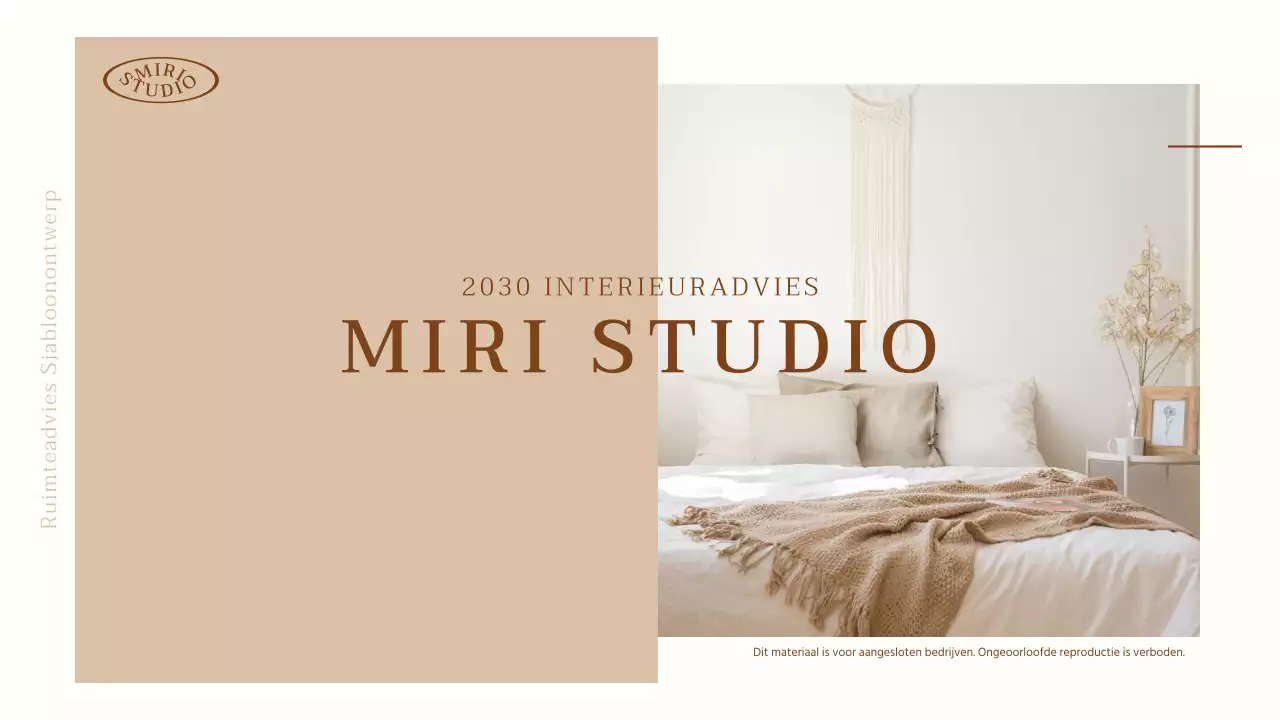 Eenvoudige presentatie van beige