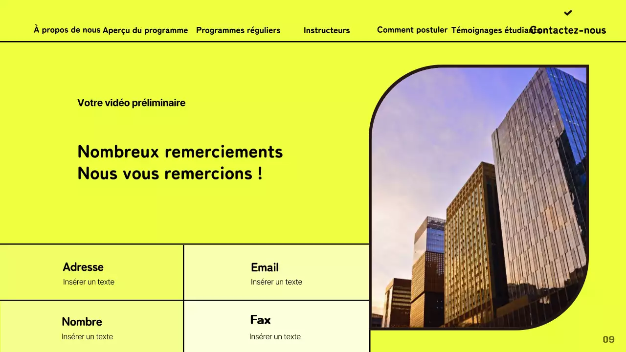 Promouvoir l'académie du film avec un concept artistique sur fond jaune