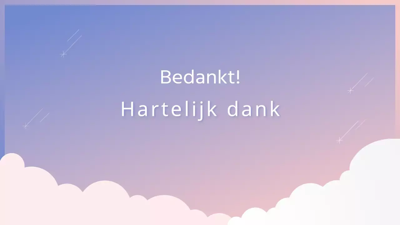 Pinkvora pluizige wolken verloop