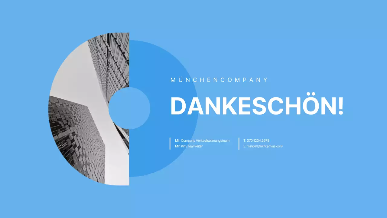 Ein einfaches blaues Anschreiben an ein Unternehmen