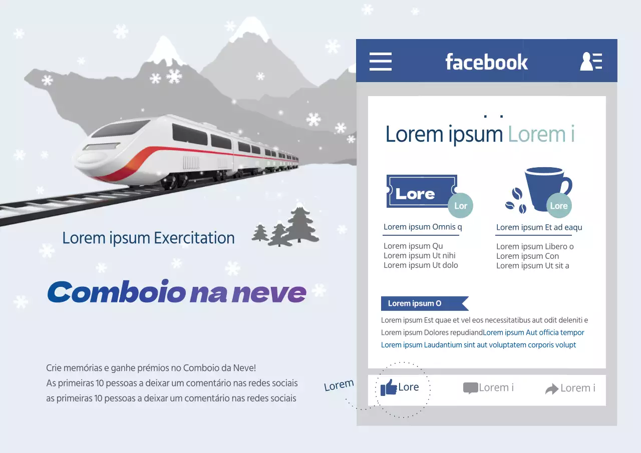 Comboio de flocos de neve