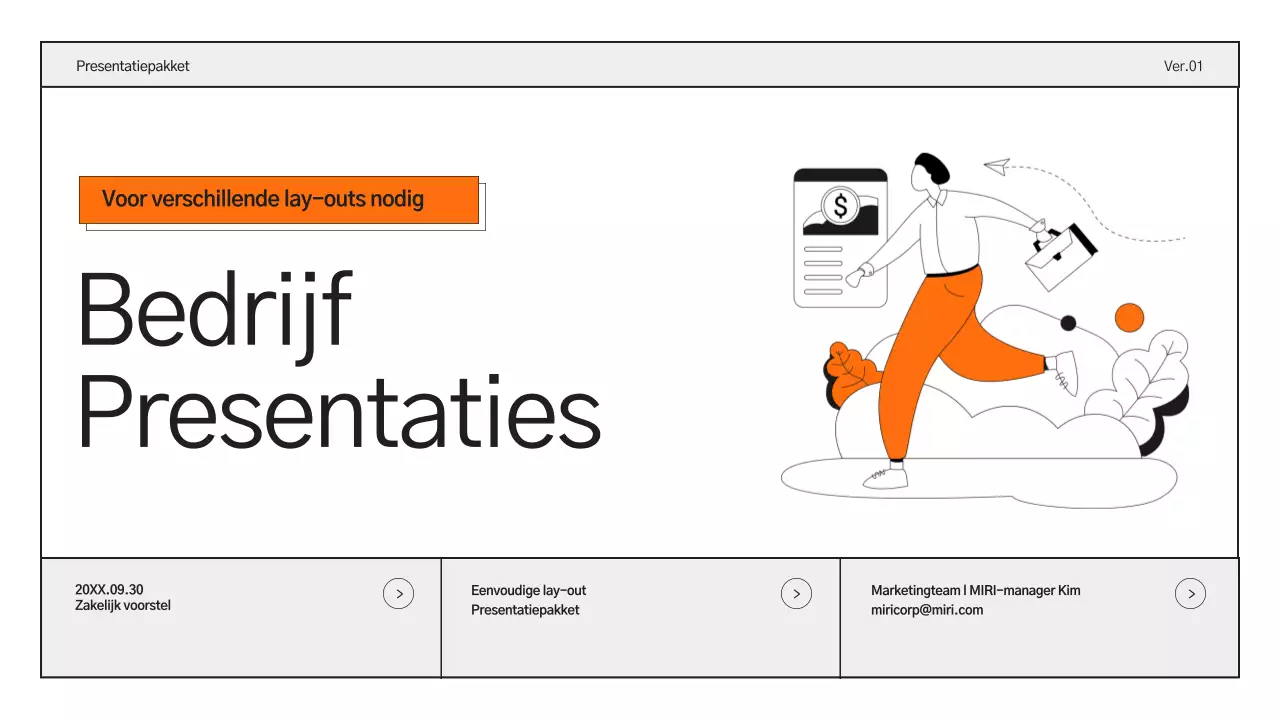 Eenvoudige zakelijke rapporten in oranje