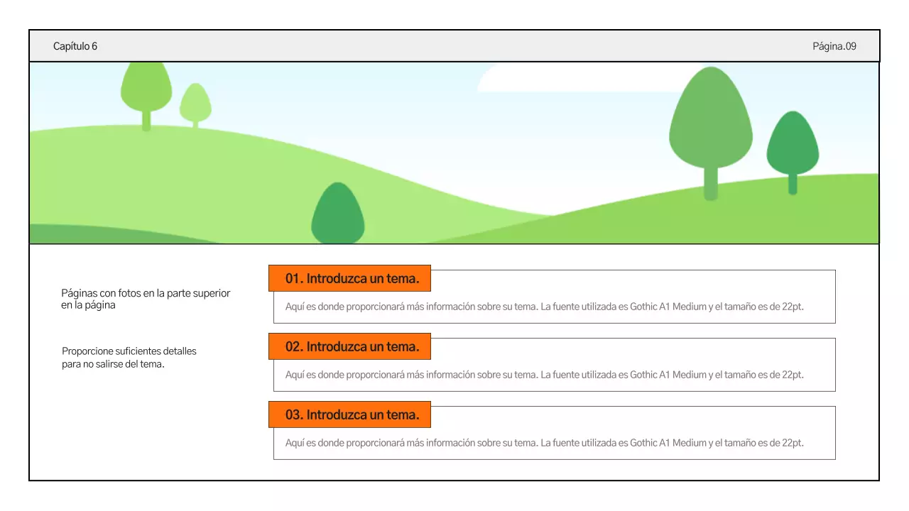 Informes empresariales sencillos en naranja