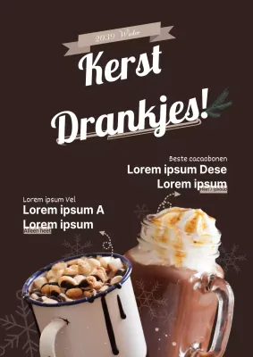 Het bruine café-drankmenu