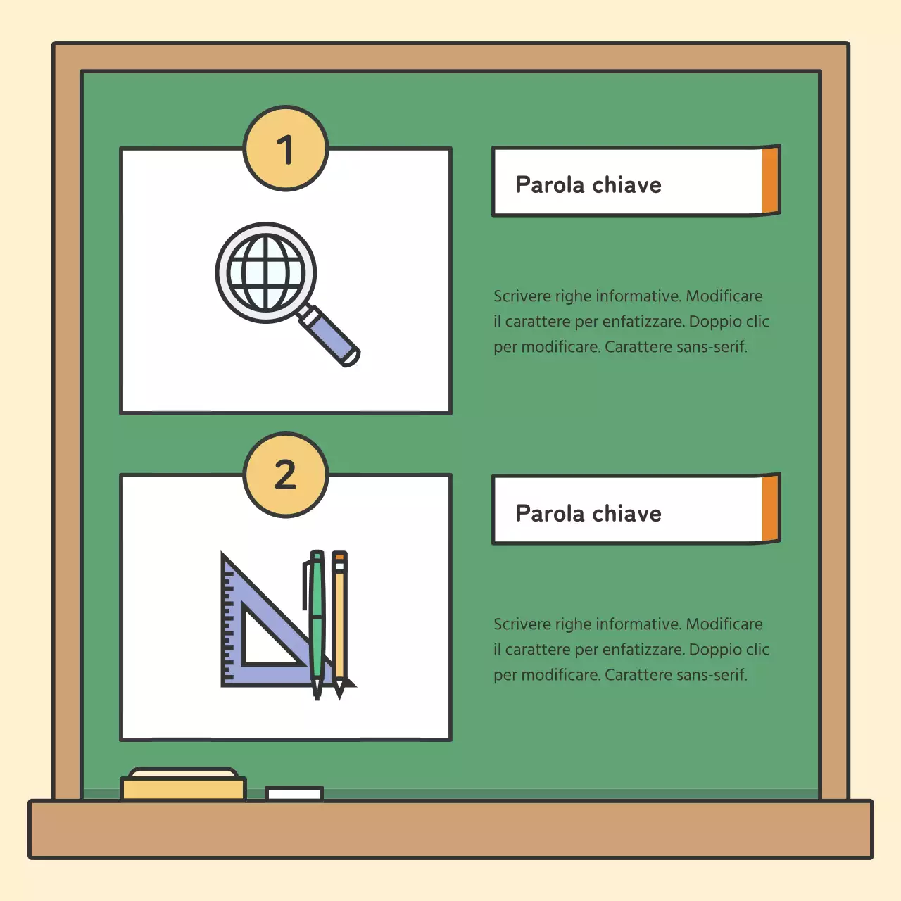 Schede didattiche colorate per la lavagnaNews