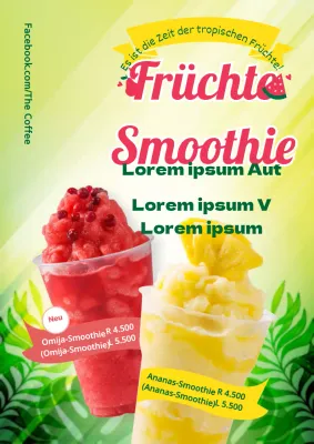 Werbung für neue saisonale Getränke