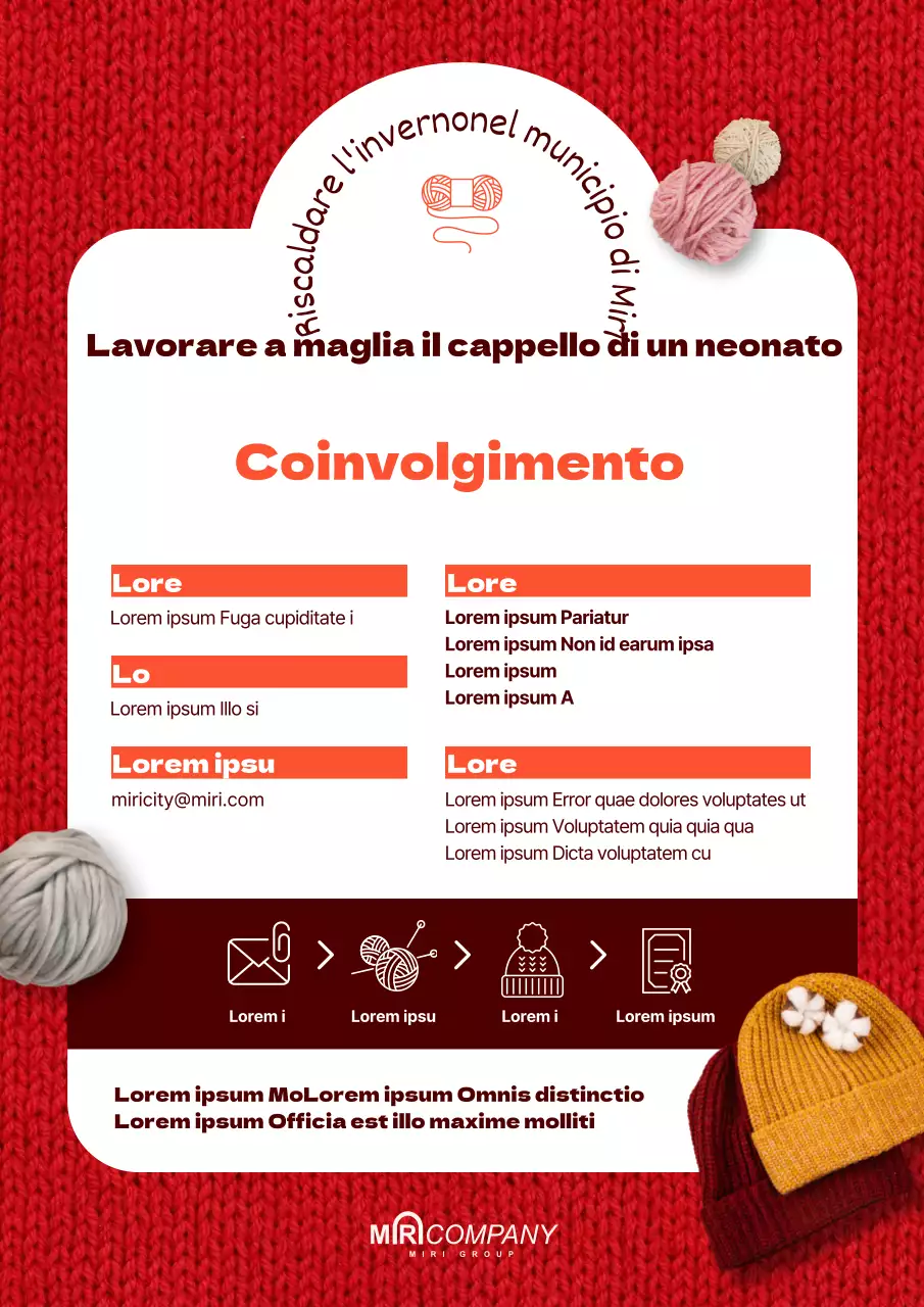 Volontariato su uno sfondo di maglia rossa