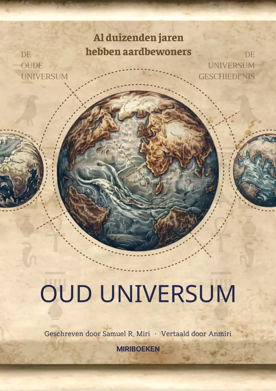 Bruin en marineblauw perkament concept oud universum