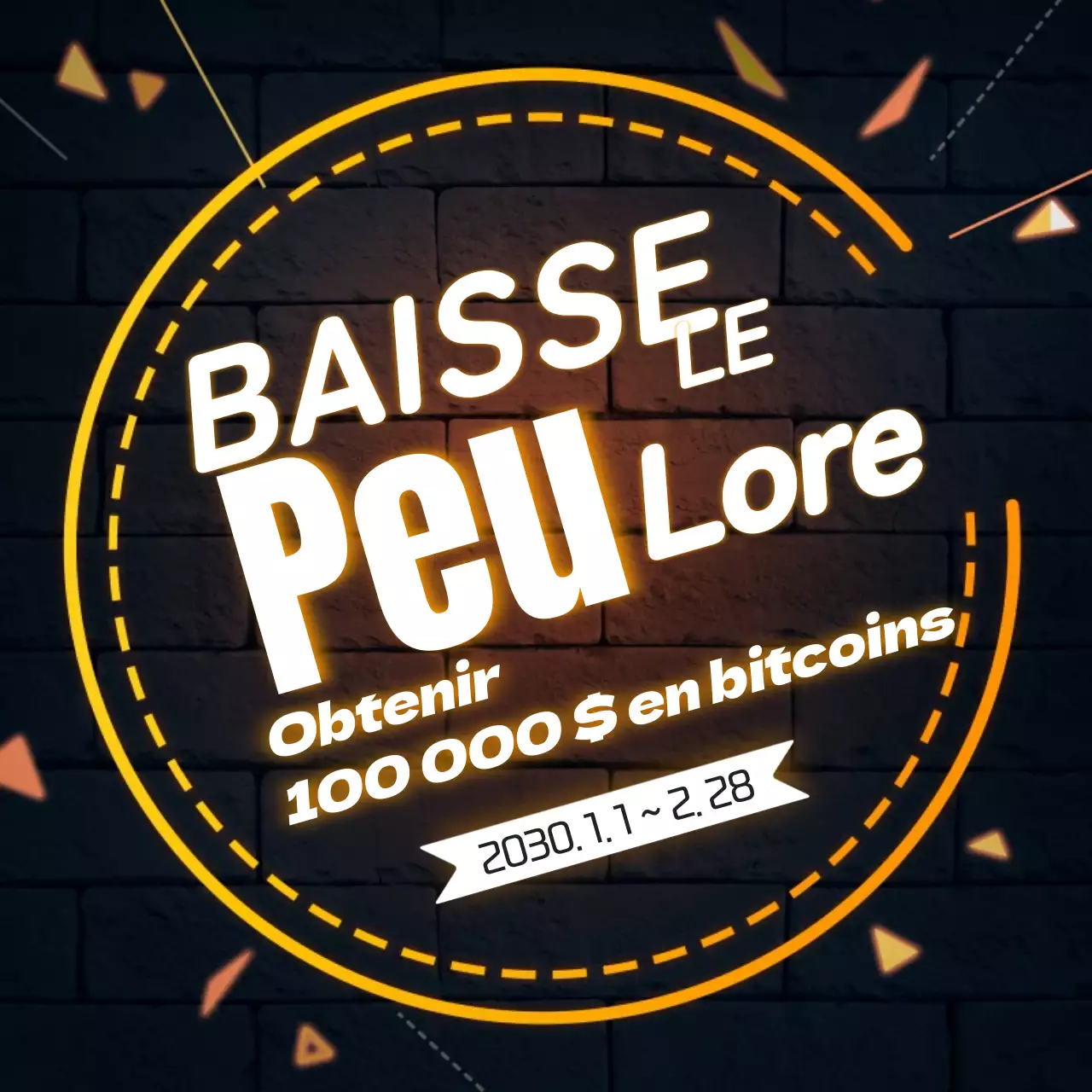 Thème Bitcoin Brick en noir et jaune