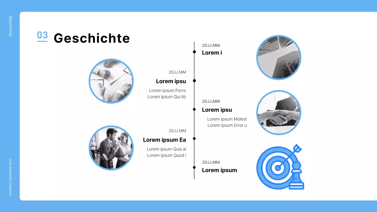 Ein einfaches blaues Anschreiben an ein Unternehmen