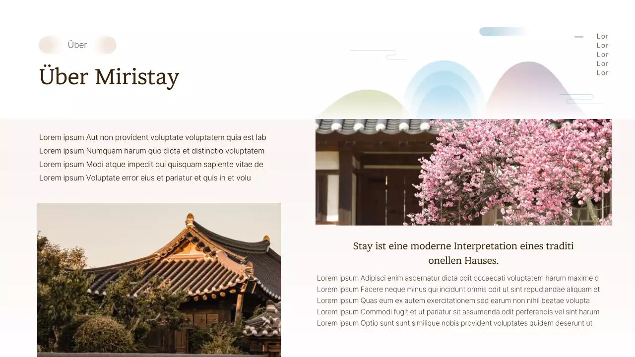 Pastellfarbene Farbverläufe Ein Leitfaden für die Anmietung eines Hanok-Raums mit traditionellen Landschaften