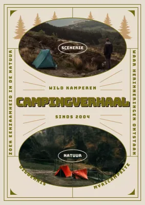 Maak kennis met de klassieke camping in beige en groen