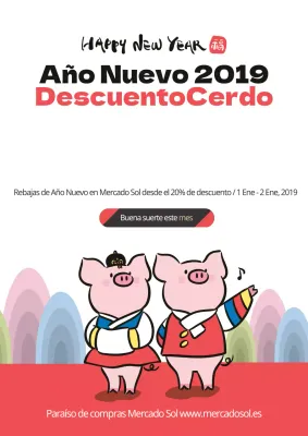Promocionar los descuentos de Año Nuevo