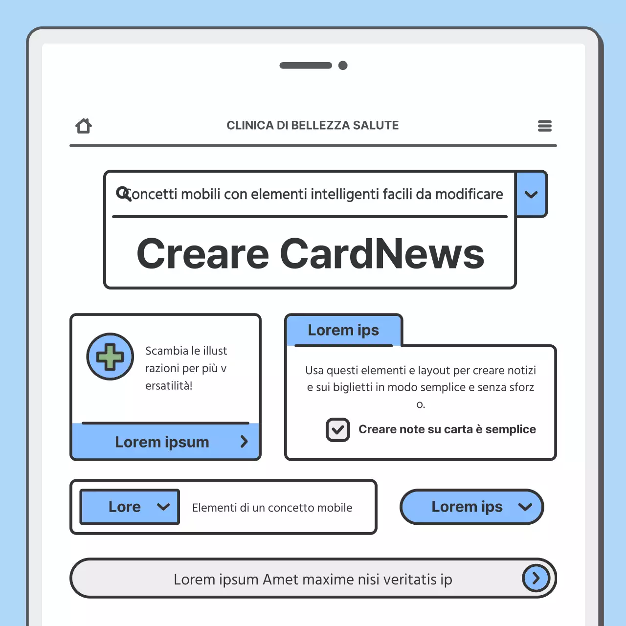 Promuovete il vostro ospedale con un simpatico concept mobile in azzurro