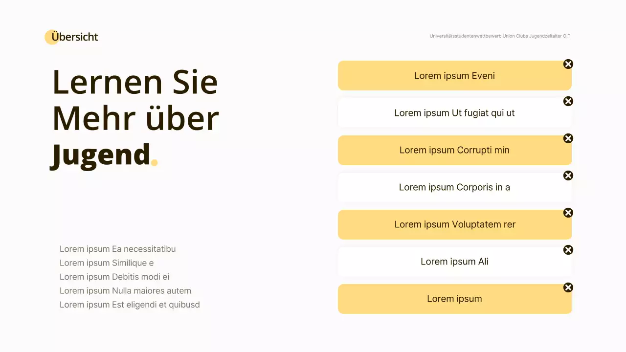 Yellow and White Smile Concept Club Orientierung