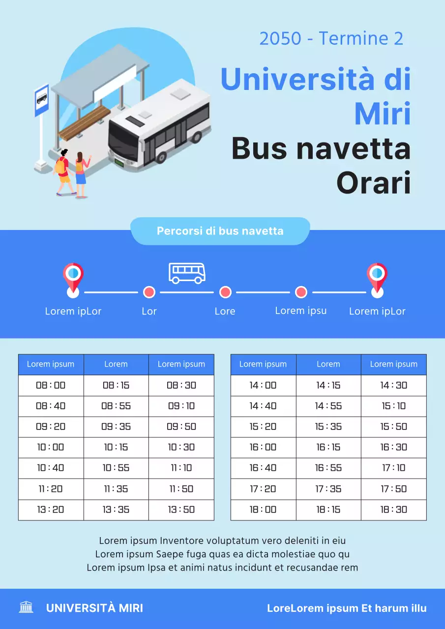Guida semplice agli orari dei bus navetta blu e azzurri