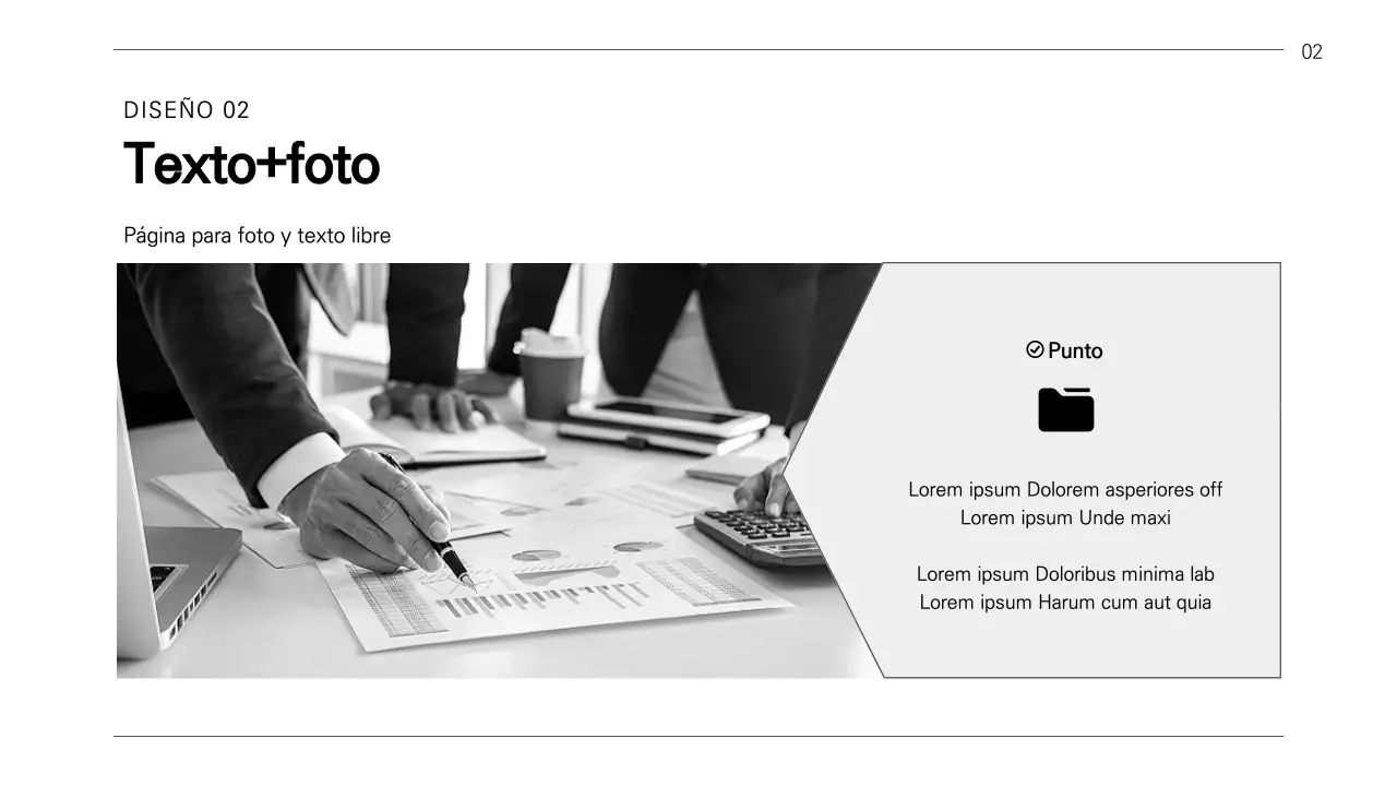 Un sencillo informe empresarial en blanco y negro