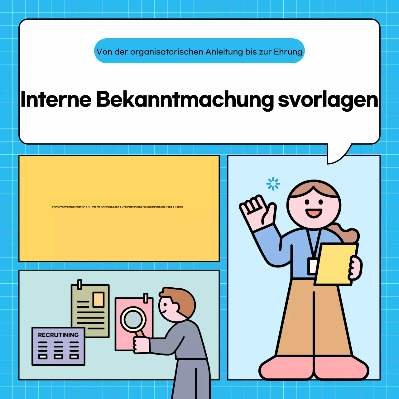 Hellblaue einfache Unternehmensanzeige