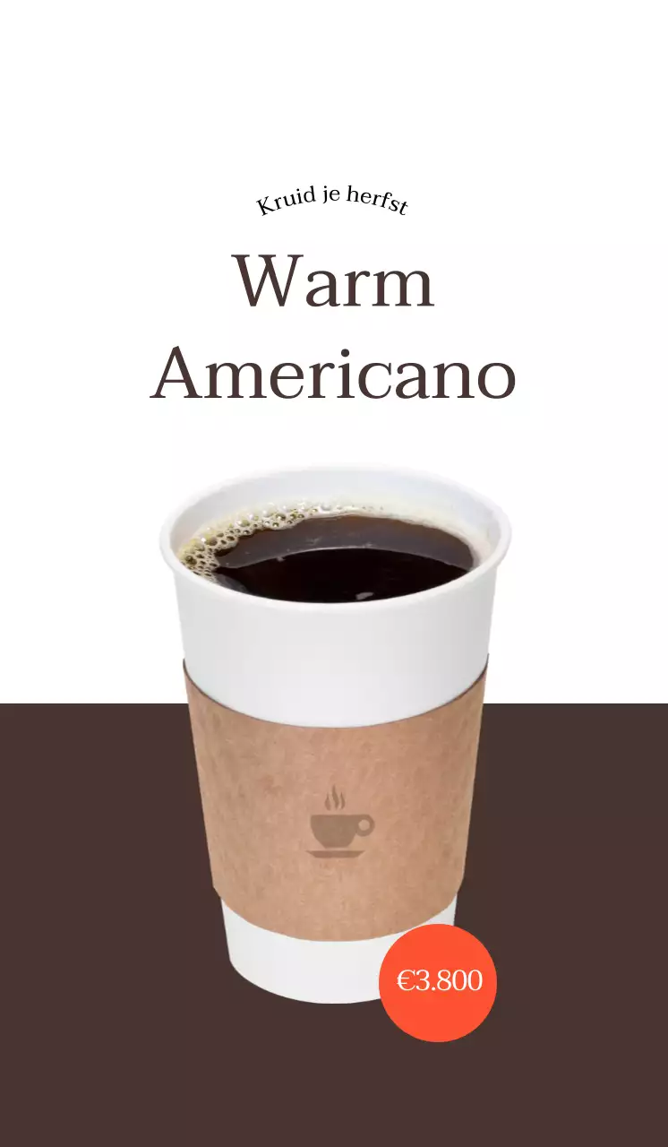 Promoot je café koffie in wit, bruin contrast