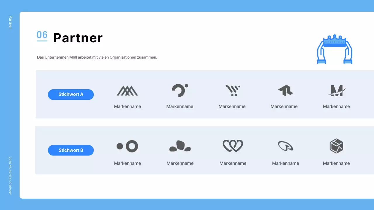 Ein einfaches blaues Anschreiben an ein Unternehmen