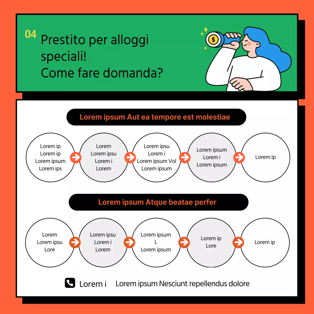 Informazioni sulla richiesta di un Mutuo Casa Specializzato giallo e verde