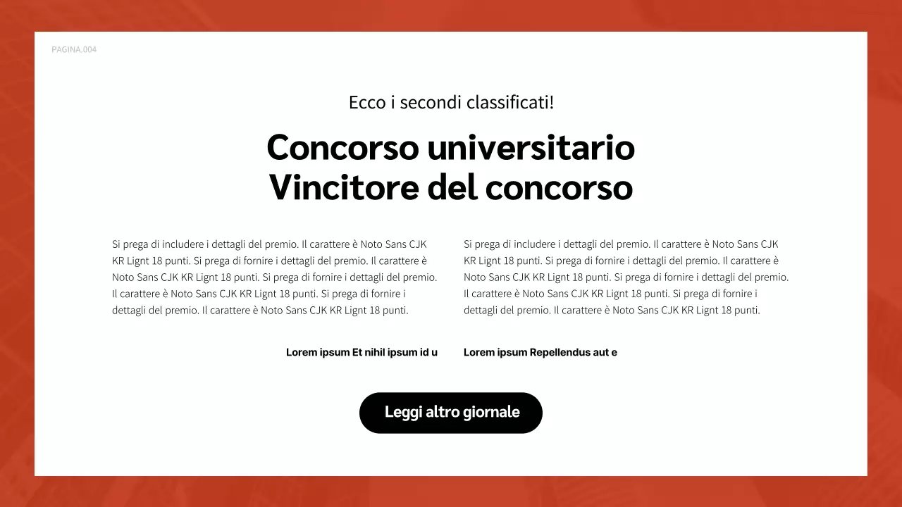 Presentazione del portafoglio in arancione e nero