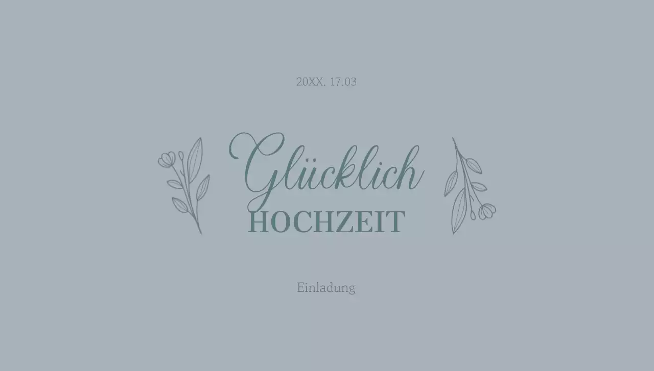Luxuriöse Umschläge für Hochzeitseinladungen mit Text und floralen Illustrationen
