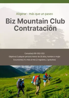 Reclutamiento de nuevos miembros para la Bizmountaineering Society