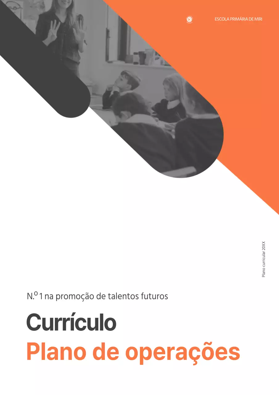 Relatórios escolares com um conceito simples e cor de laranja