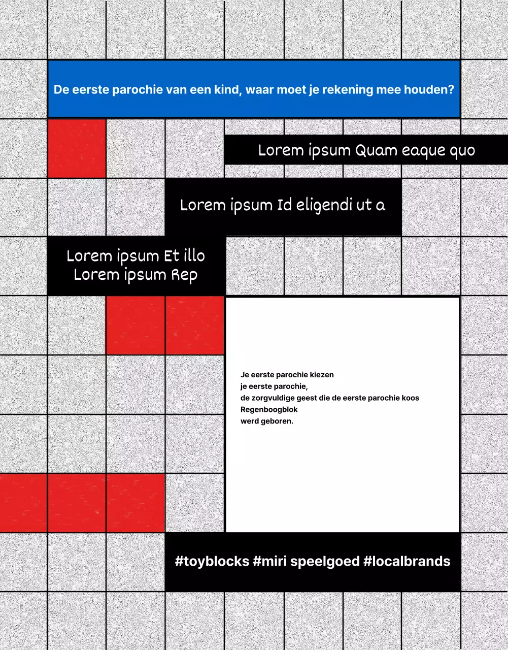 Promoot Kinderdag met een retro kleurenraster