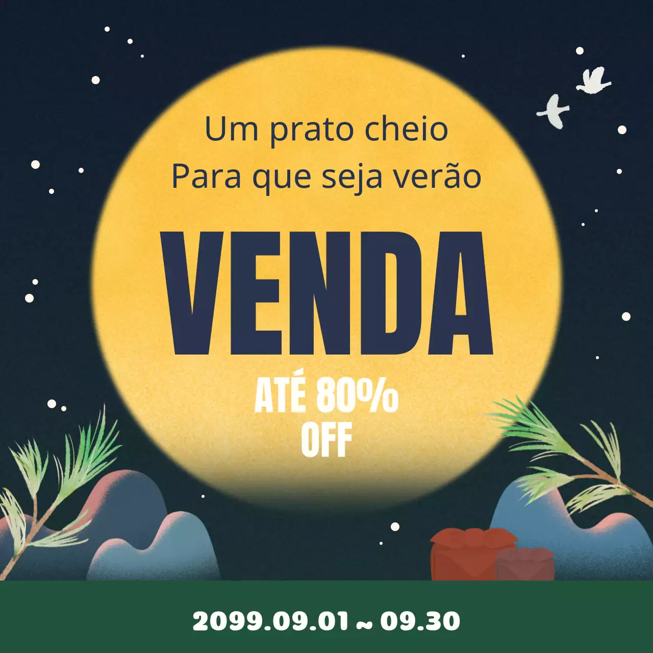 Um guia simples para descontos Obon em azul-marinho e amarelo
