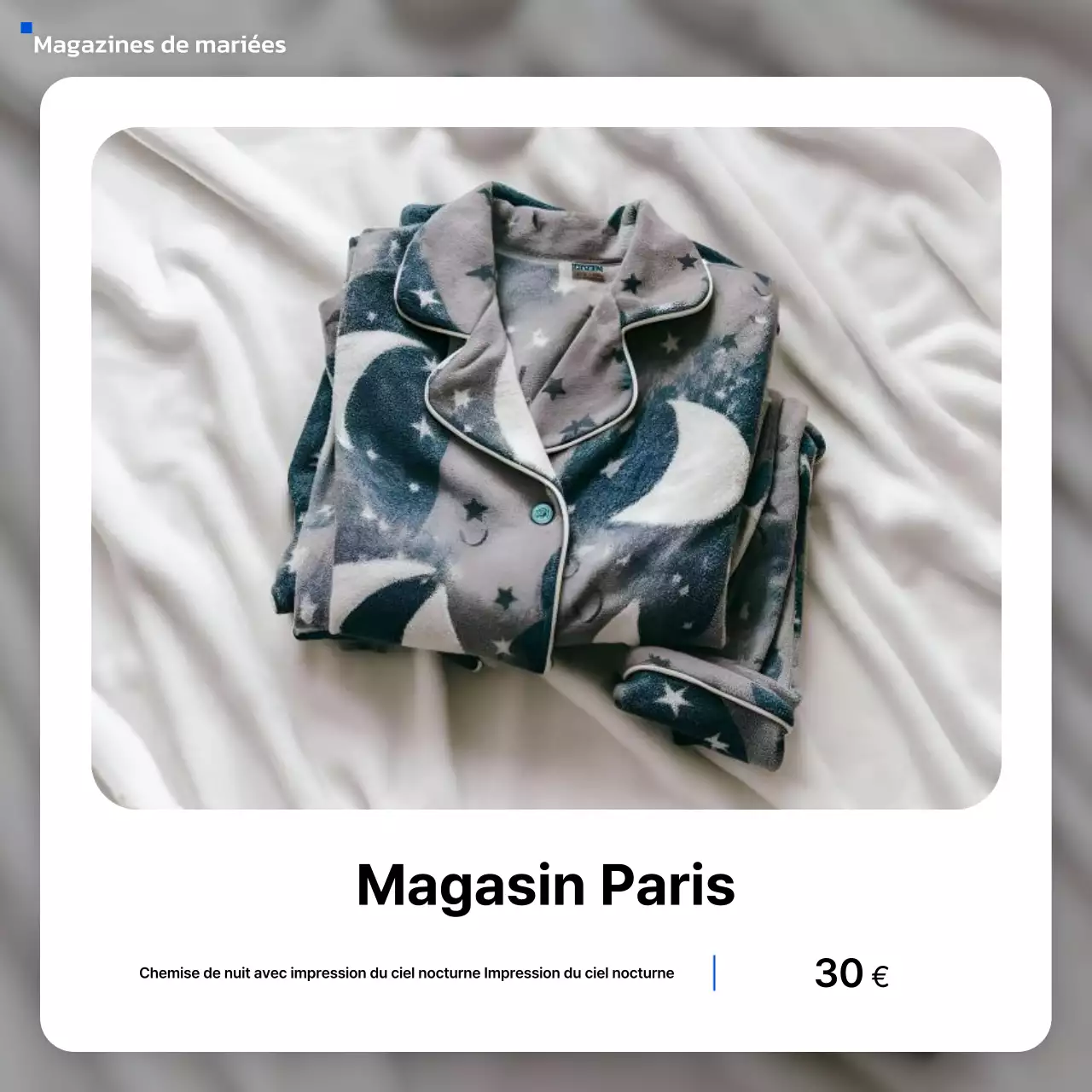 Annonce de mode moderne bleu clair