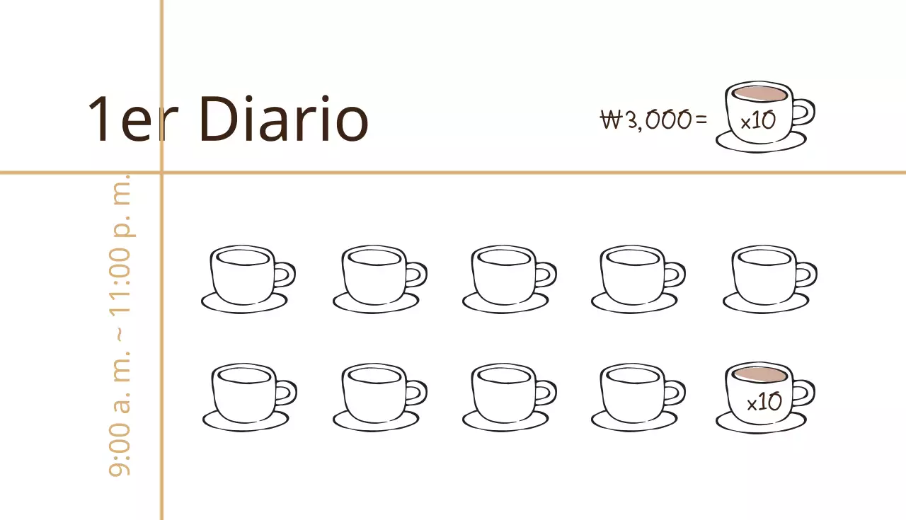 Tarjeta con sello de café de inspiración vintage con ilustración de libro y taza marrones