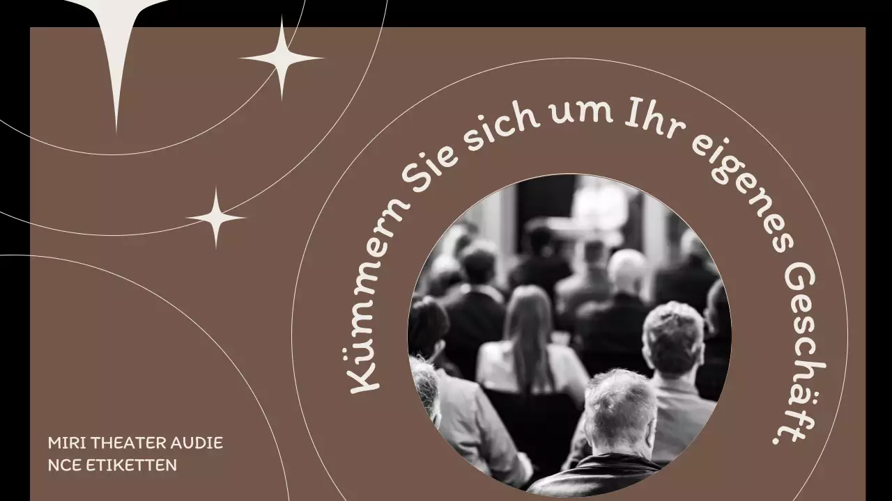 Saubere Etikette für Konzertbesucher mit Kreisen auf braunem Hintergrund