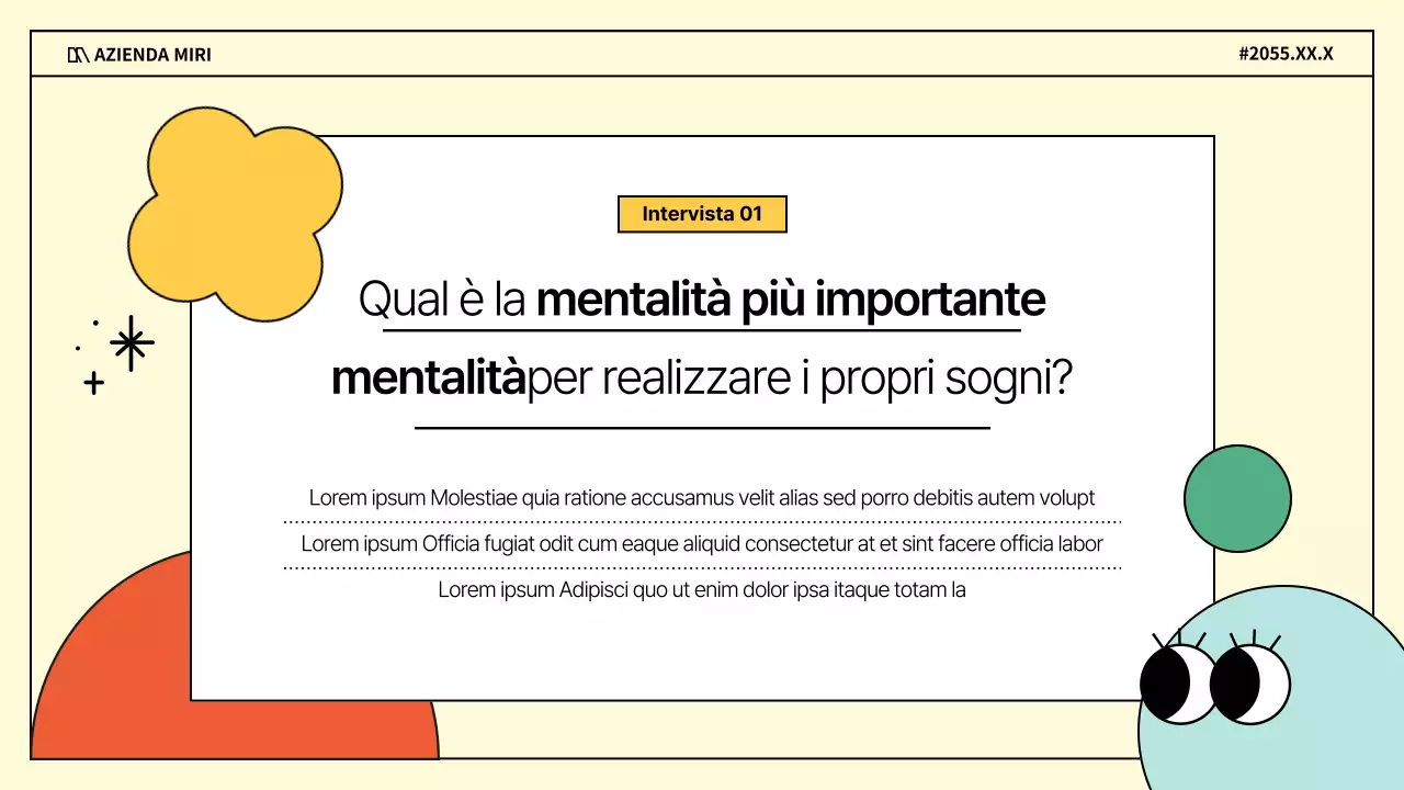 Un colloquio di lavoro kitsch in viola e giallo