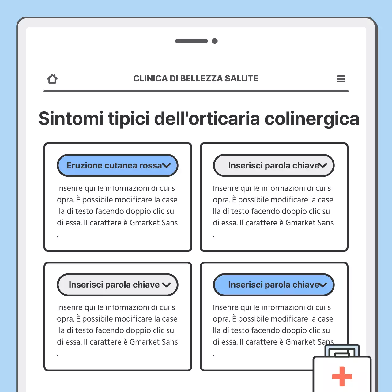 Promuovete il vostro ospedale con un simpatico concept mobile in azzurro