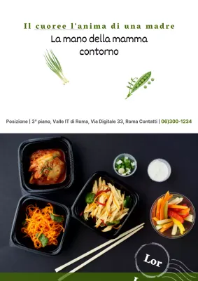 Promuovete il vostro ristorante con foto di cibo ecologico e illustrazioni di ingredienti