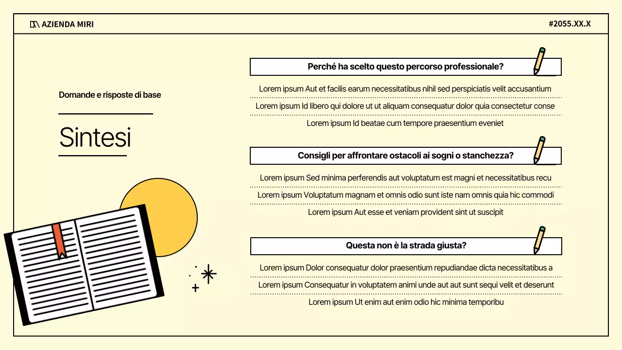 Un colloquio di lavoro kitsch in viola e giallo