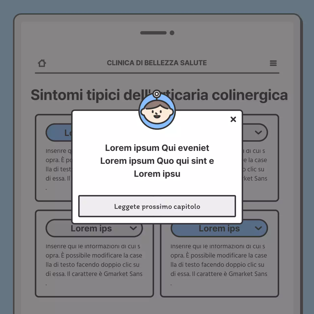 Promuovete il vostro ospedale con un simpatico concept mobile in azzurro