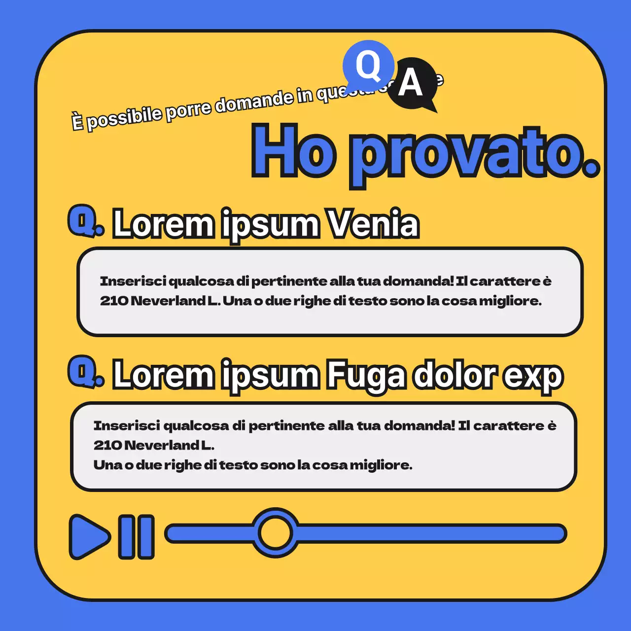 Una semplice promozione per un colloquio di lavoro in blu e giallo