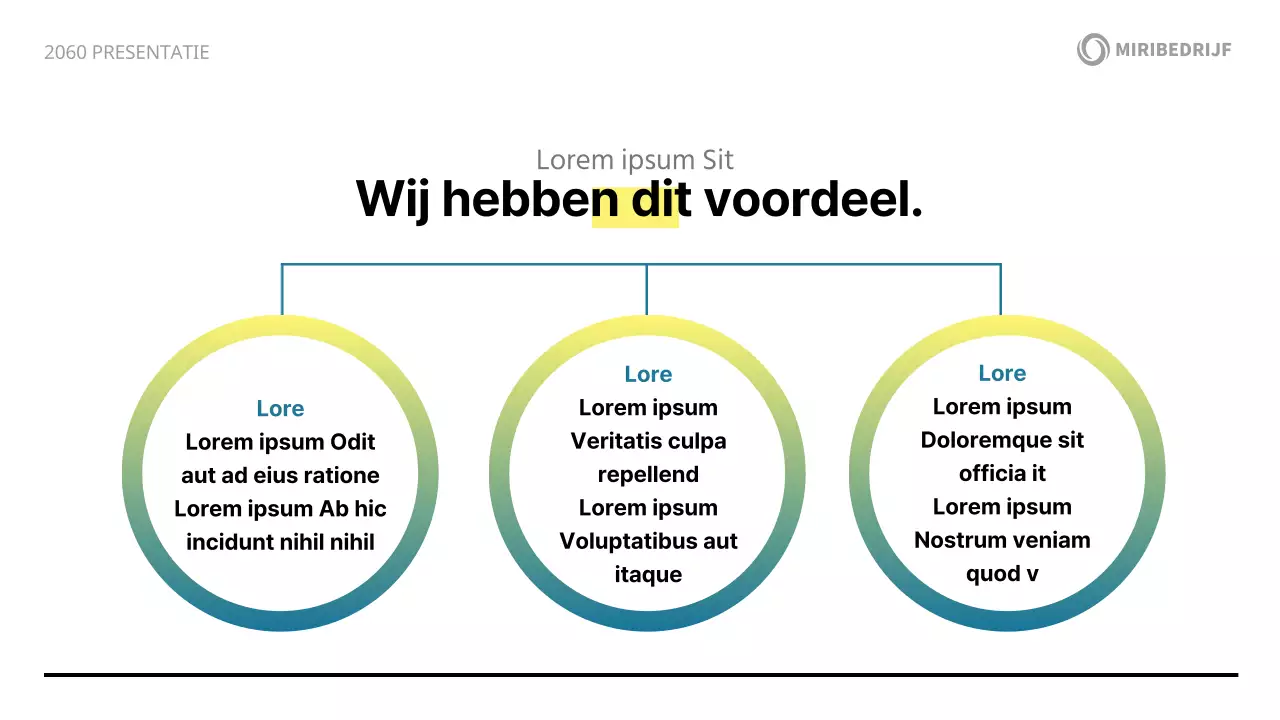 Een modern wit en blauw bedrijfsintroductievoorstel