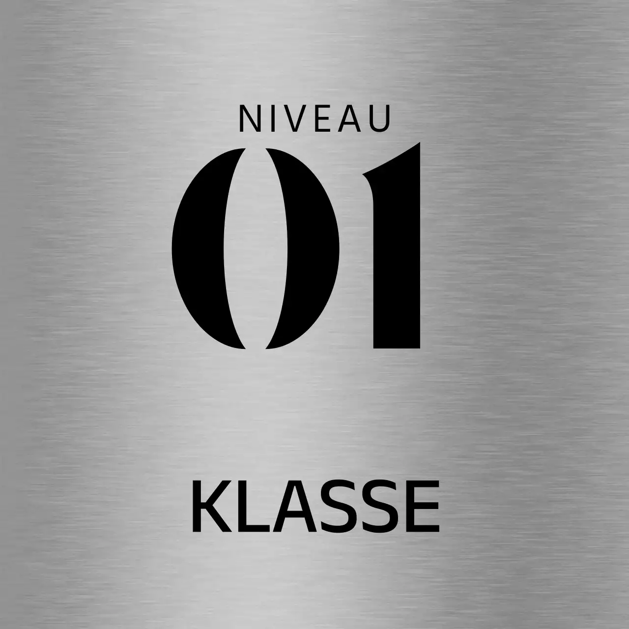 Eenvoudige plaatsaanduiding met zwarte tekst voor schoolklasnaam